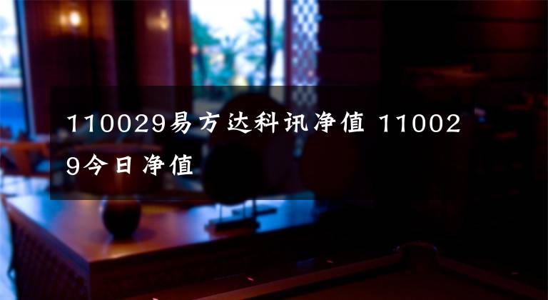 110029易方達(dá)科訊凈值 110029今日凈值