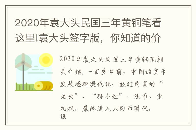 2020年袁大頭民國(guó)三年黃銅筆看這里!袁大頭簽字版，你知道的價(jià)格，你不知道的意義