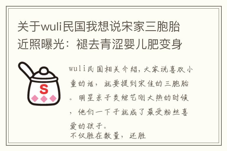 關(guān)于wuli民國(guó)我想說(shuō)宋家三胞胎近照曝光：褪去青澀嬰兒肥變身少年，民國(guó)身高矚目