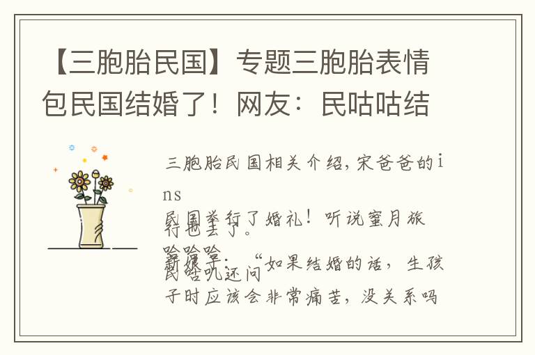 【三胞胎民國】專題三胞胎表情包民國結(jié)婚了！網(wǎng)友：民咕咕結(jié)婚了新娘不是我！