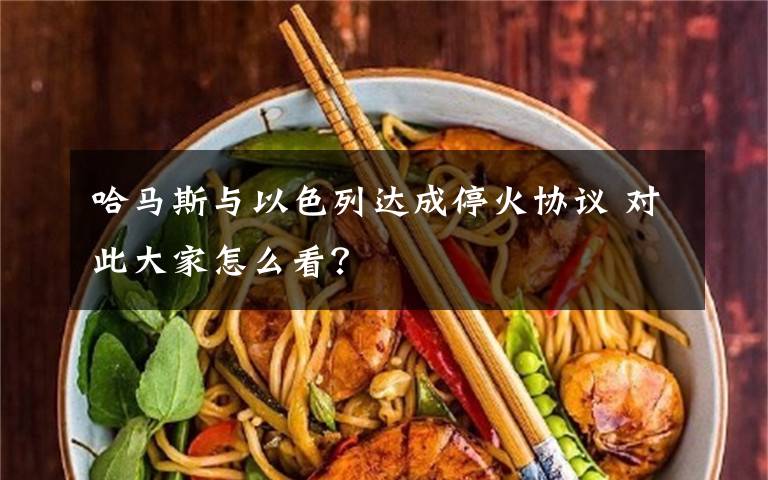 哈馬斯與以色列達(dá)成?；饏f(xié)議 對此大家怎么看？