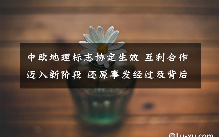 中歐地理標(biāo)志協(xié)定生效 互利合作邁入新階段 還原事發(fā)經(jīng)過(guò)及背后真相！