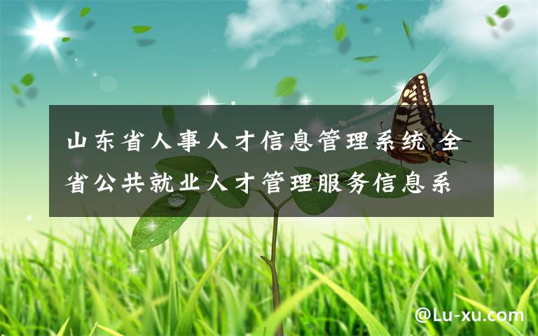 山東省人事人才信息管理系統(tǒng) 全省公共就業(yè)人才管理服務(wù)信息系統(tǒng)啟動(dòng)