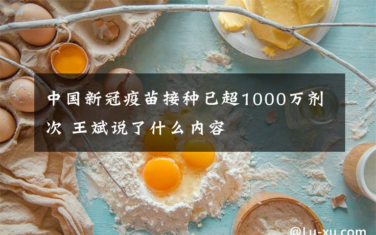 中國新冠疫苗接種已超1000萬劑次 王斌說了什么內(nèi)容