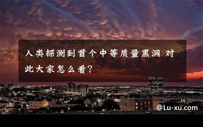 人類探測到首個中等質(zhì)量黑洞 對此大家怎么看？