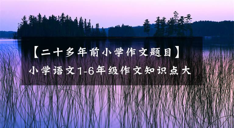 【二十多年前小學(xué)作文題目】小學(xué)語(yǔ)文1-6年級(jí)作文知識(shí)點(diǎn)大全(附各種作文范文)