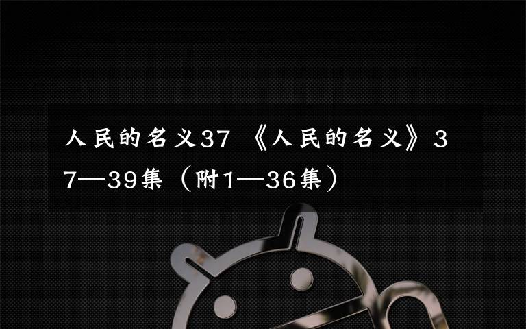 人民的名義37 《人民的名義》37—39集（附1—36集）