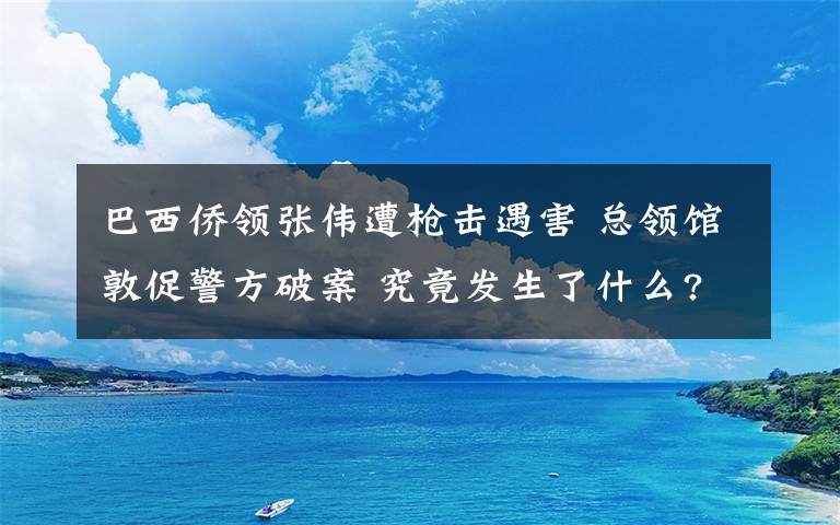 巴西僑領(lǐng)張偉遭槍擊遇害 總領(lǐng)館敦促警方破案 究竟發(fā)生了什么?