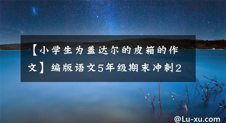 【小學(xué)生為蓋達爾的皮箱的作文】編版語文5年級期末沖刺20天的基礎(chǔ)-作文訓(xùn)練的審議宗旨。