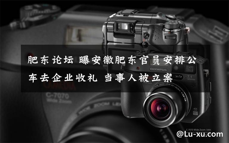 肥東論壇 曝安徽肥東官員安排公車去企業(yè)收禮 當(dāng)事人被立案