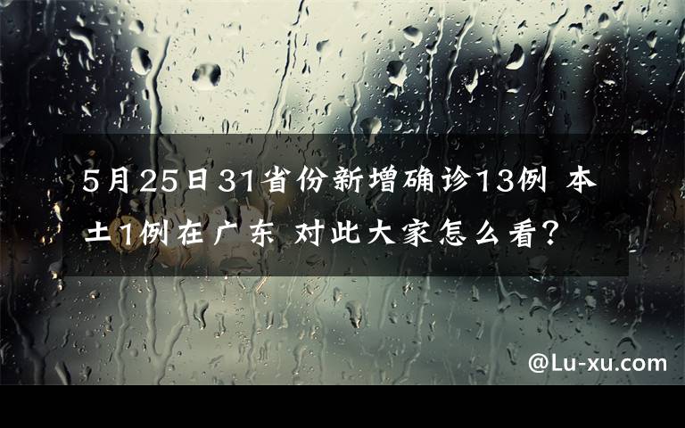 5月25日31省份新增確診13例 本土1例在廣東 對此大家怎么看？