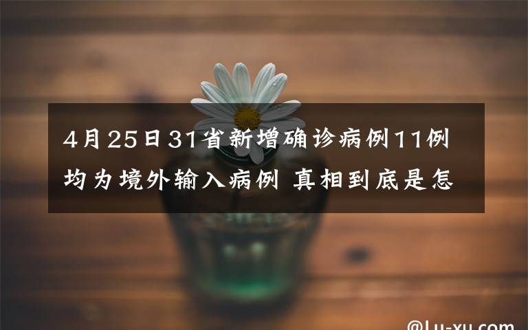 4月25日31省新增確診病例11例 均為境外輸入病例 真相到底是怎樣的？