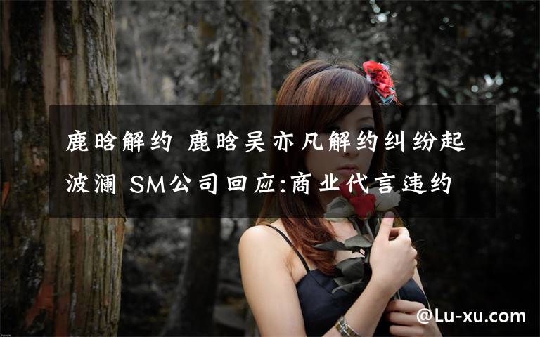 鹿晗解約 鹿晗吳亦凡解約糾紛起波瀾 SM公司回應:商業(yè)代言違約準備訴訟