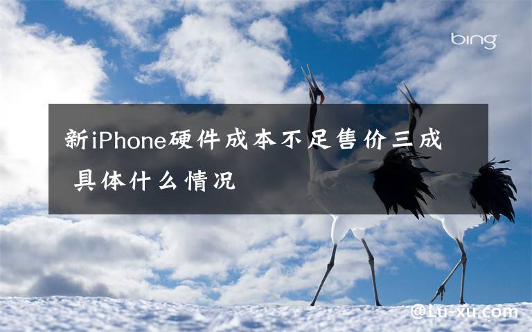 新iPhone硬件成本不足售價(jià)三成 具體什么情況