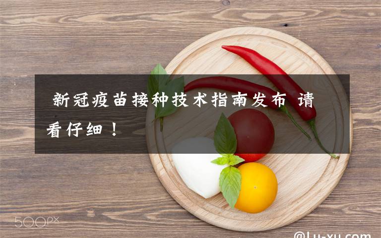  新冠疫苗接種技術(shù)指南發(fā)布 請看仔細(xì)！