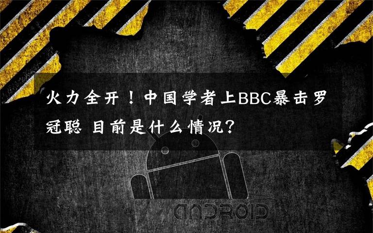 火力全開！中國學者上BBC暴擊羅冠聰 目前是什么情況？