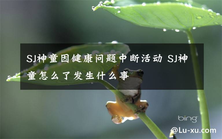 SJ神童因健康問題中斷活動(dòng) SJ神童怎么了發(fā)生什么事