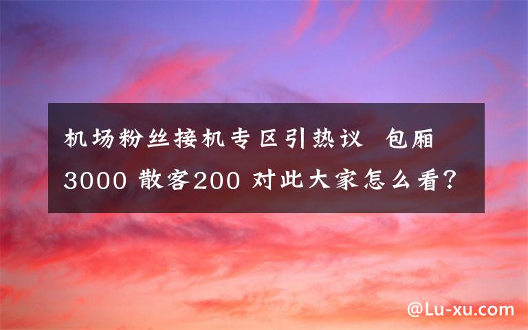 機場粉絲接機專區(qū)引熱議  包廂3000 散客200 對此大家怎么看？