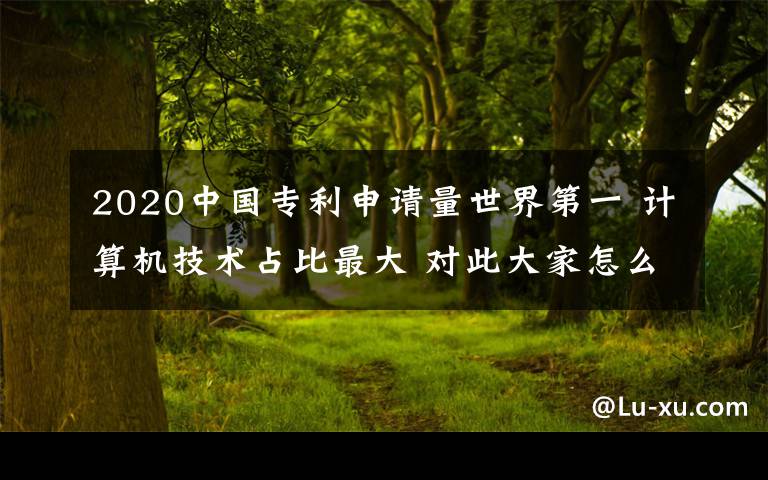 2020中國專利申請量世界第一 計算機技術(shù)占比最大 對此大家怎么看？