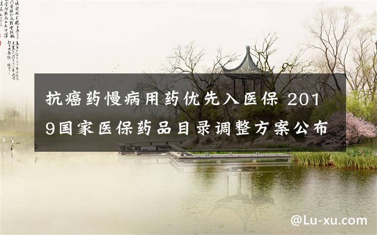 抗癌藥慢病用藥優(yōu)先入醫(yī)保 2019國(guó)家醫(yī)保藥品目錄調(diào)整方案公布