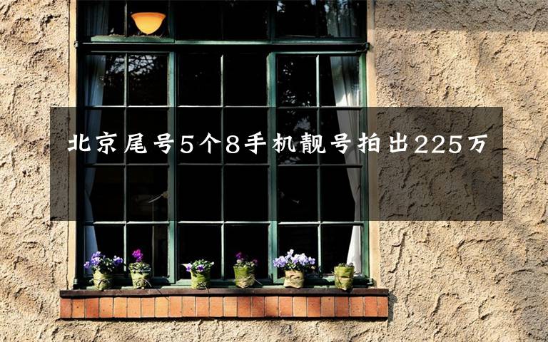 北京尾號5個8手機靚號拍出225萬