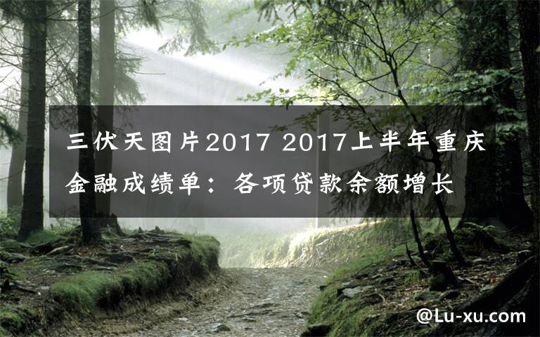 三伏天圖片2017 2017上半年重慶金融成績單：各項貸款余額增長較快