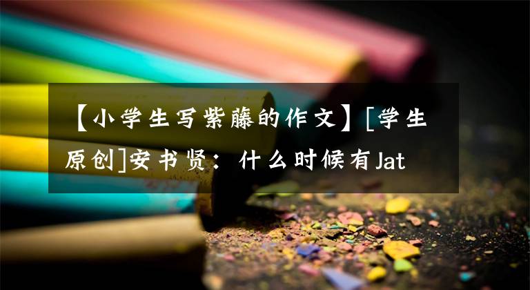 【小學生寫紫藤的作文】[學生原創(chuàng)]安書賢：什么時候有Jato花的味道？