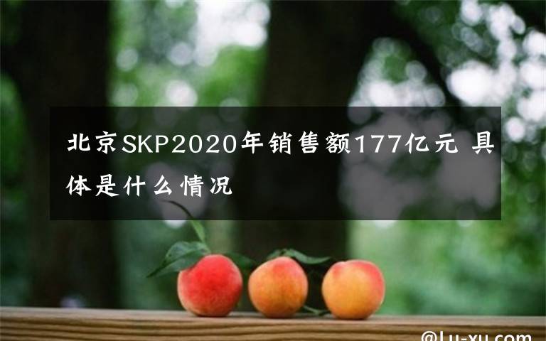 北京SKP2020年銷售額177億元 具體是什么情況