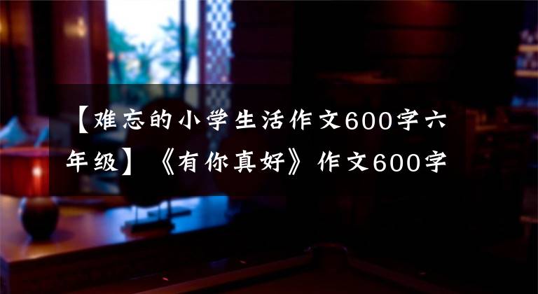 【難忘的小學(xué)生活作文600字六年級】《有你真好》作文600字，小學(xué)里寫著你是習(xí)作范文(2)