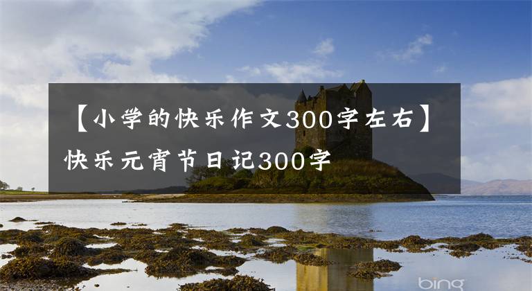 【小學的快樂作文300字左右】快樂元宵節(jié)日記300字