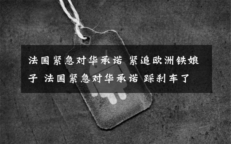 法國緊急對華承諾 緊追歐洲鐵娘子 法國緊急對華承諾 踩剎車了