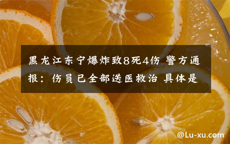 黑龍江東寧爆炸致8死4傷 警方通報：傷員已全部送醫(yī)救治 具體是啥情況?