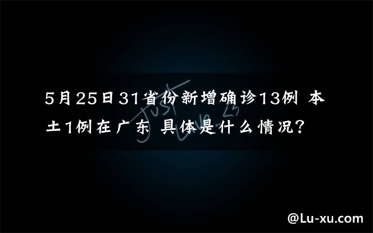 5月25日31省份新增確診13例 本土1例在廣東 具體是什么情況？