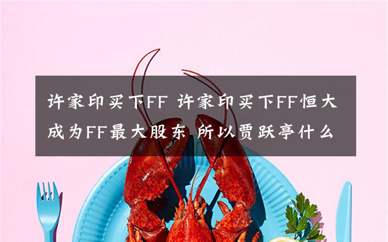 許家印買下FF 許家印買下FF恒大成為FF最大股東 所以賈躍亭什么時候回國還錢？