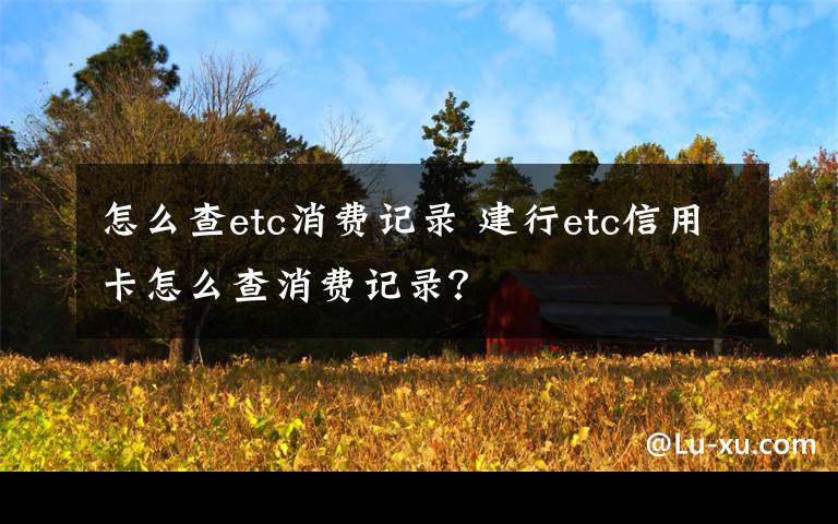 怎么查etc消費記錄 建行etc信用卡怎么查消費記錄？