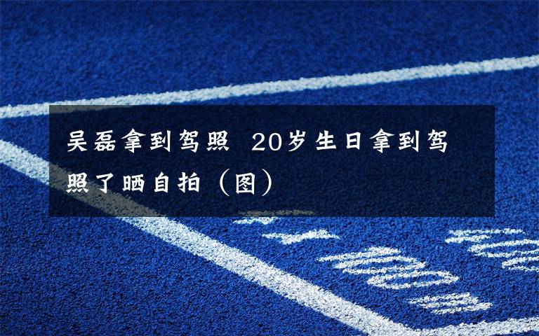 吳磊拿到駕照  20歲生日拿到駕照了曬自拍（圖）