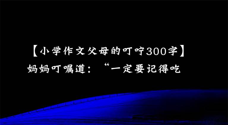 【小學作文父母的叮嚀300字】媽媽叮囑道：“一定要記得吃餃子?！?></a></div> <div   id=