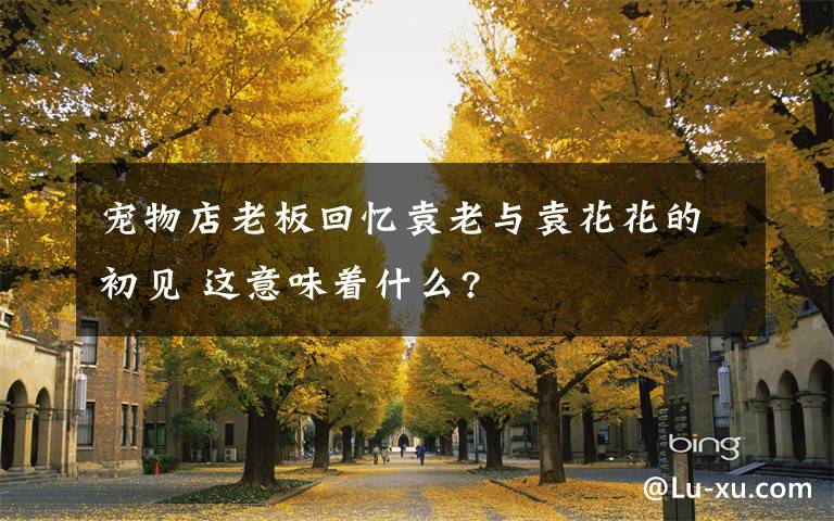 寵物店老板回憶袁老與袁花花的初見(jiàn) 這意味著什么?