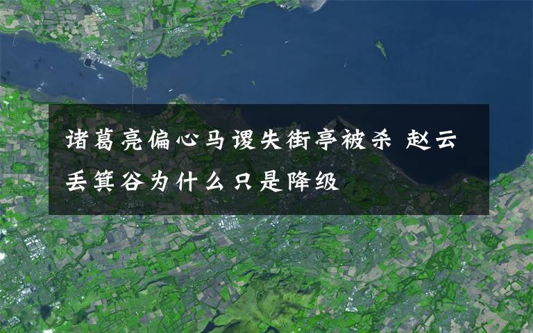 諸葛亮偏心馬謖失街亭被殺 趙云丟箕谷為什么只是降級(jí)