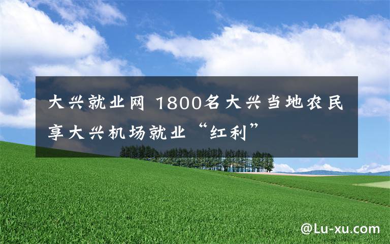 大興就業(yè)網(wǎng) 1800名大興當?shù)剞r(nóng)民享大興機場就業(yè)“紅利”