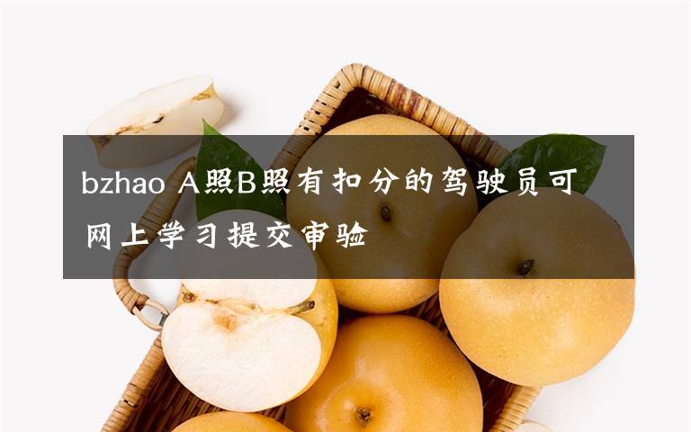 bzhao A照B照有扣分的駕駛員可網(wǎng)上學(xué)習(xí)提交審驗(yàn)