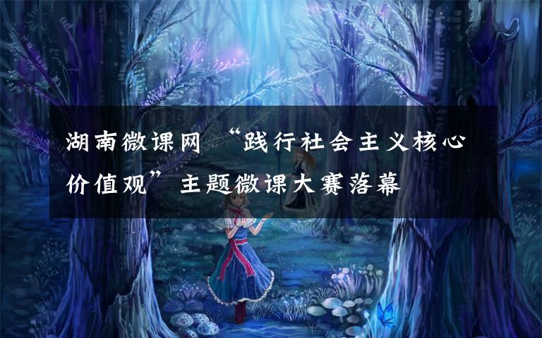 湖南微課網(wǎng) “踐行社會(huì)主義核心價(jià)值觀”主題微課大賽落幕