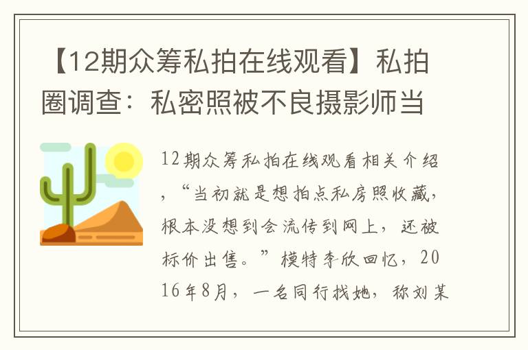 【12期眾籌私拍在線觀看】私拍圈調(diào)查：私密照被不良攝影師當(dāng)情色圖偷賣