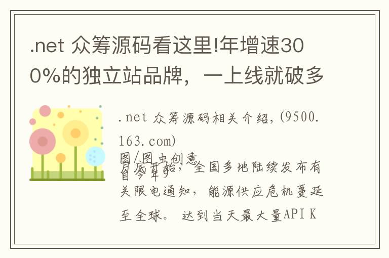 .net 眾籌源碼看這里!年增速300%的獨立站品牌，一上線就破多項記錄