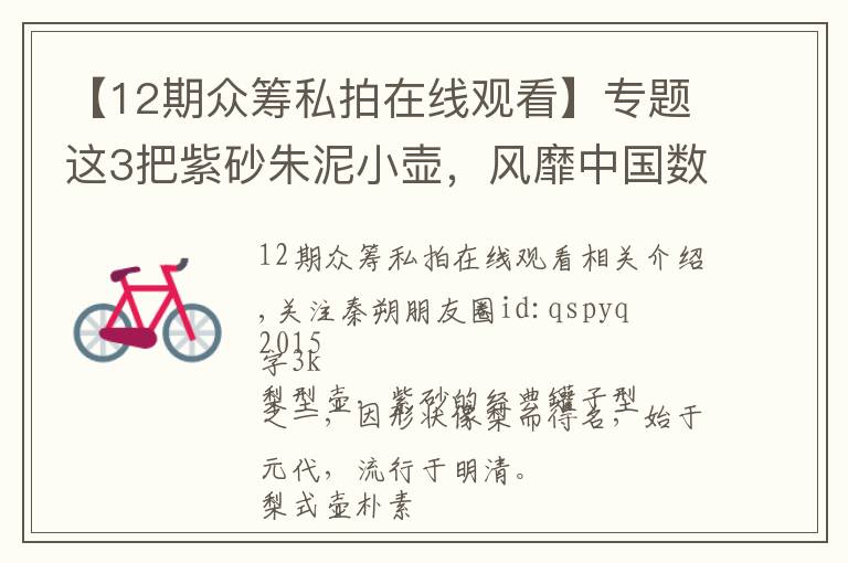 【12期眾籌私拍在線觀看】專題這3把紫砂朱泥小壺，風(fēng)靡中國(guó)數(shù)百年，人見人愛 || Chin@美物