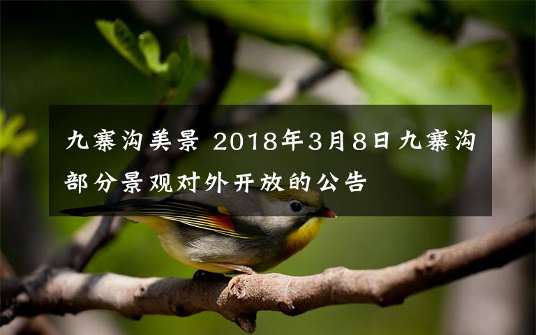 九寨溝美景 2018年3月8日九寨溝部分景觀對外開放的公告