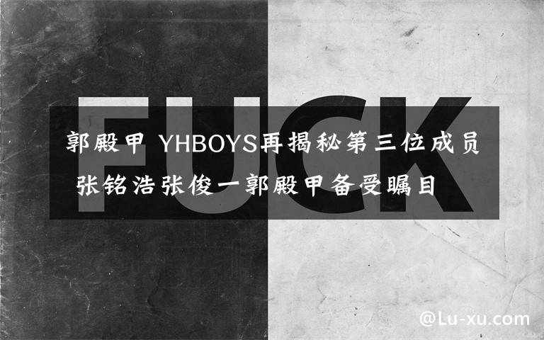 郭殿甲 YHBOYS再揭秘第三位成員 張銘浩張俊一郭殿甲備受矚目