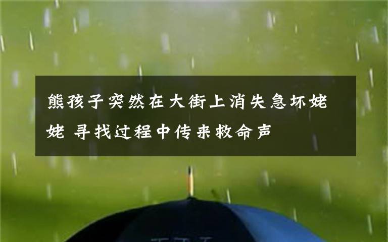 熊孩子突然在大街上消失急壞姥姥 尋找過程中傳來救命聲