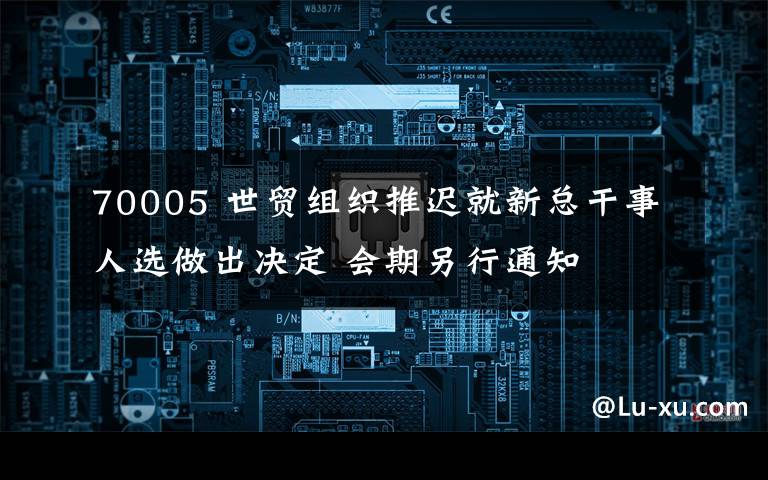 70005 世貿(mào)組織推遲就新總干事人選做出決定 會(huì)期另行通知