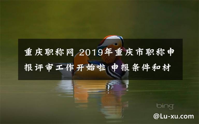 重慶職稱網(wǎng) 2019年重慶市職稱申報評審工作開始啦 申報條件和材料有這些